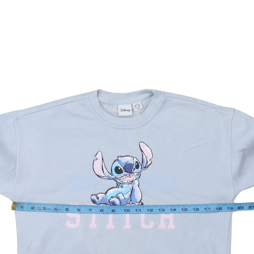 Disney Primark Women Blue Stitch Sweatshirt 2XS Pullover Jumper