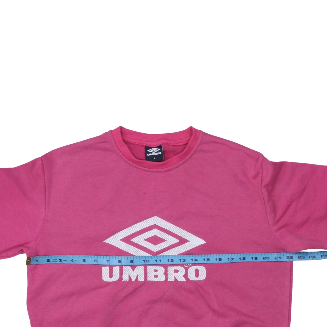 Umbro Womens Pink Cotton Blend Crew Neck Sweatshirt Size L