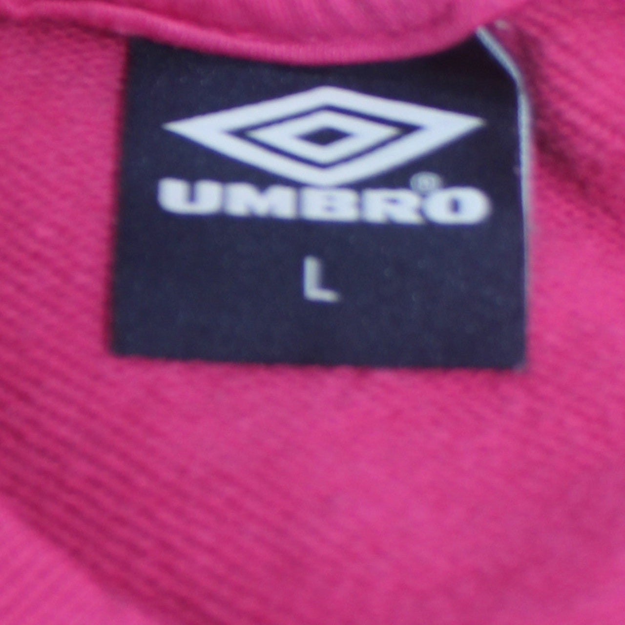 Umbro Womens Pink Cotton Blend Crew Neck Sweatshirt Size L