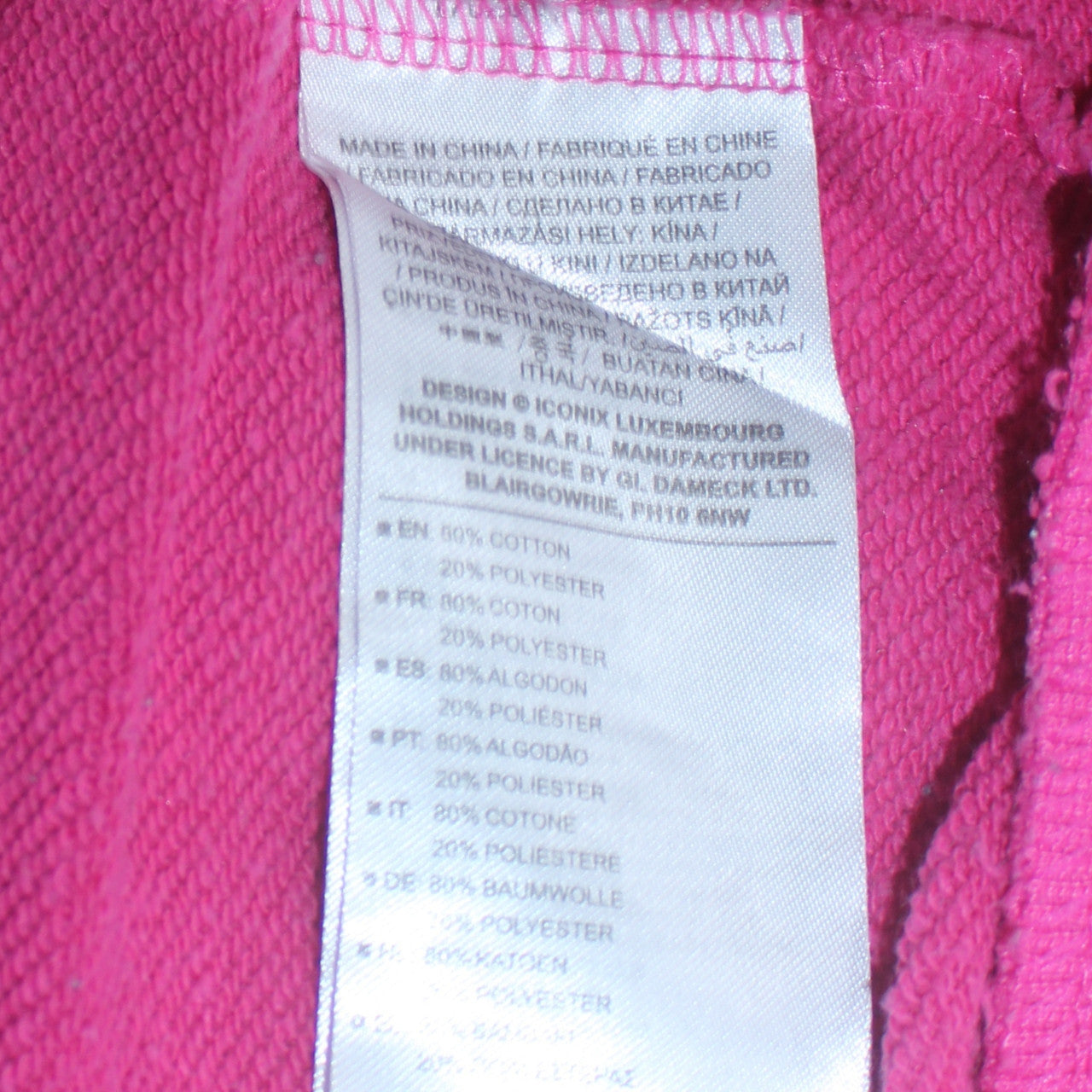 Umbro Womens Pink Cotton Blend Crew Neck Sweatshirt Size L