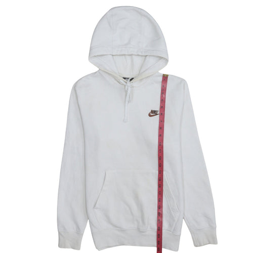 Nike Men's White XS Pullover Hoodie with Brown Logo