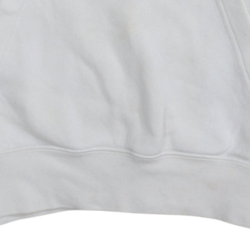 Nike Men's White XS Pullover Hoodie with Brown Logo