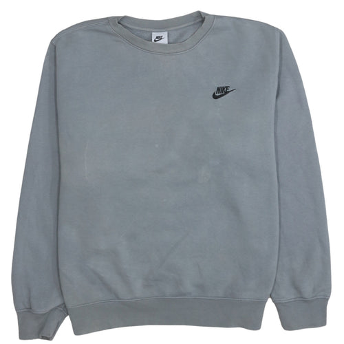 Nike Men's Grey Crew Neck Pullover Sweatshirt L Regular Fit