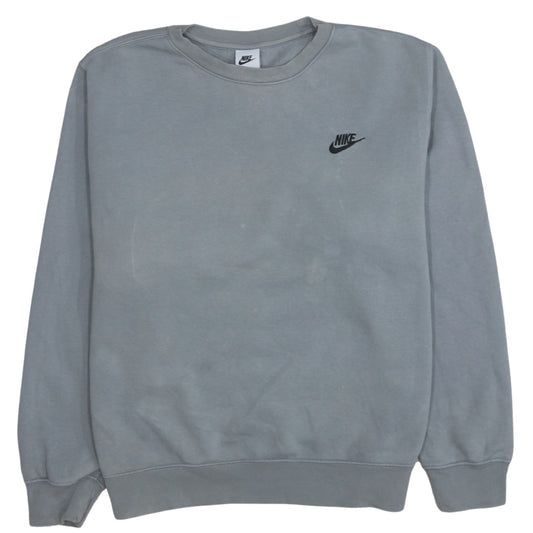 Nike Men's Grey Crew Neck Pullover Sweatshirt L Regular Fit