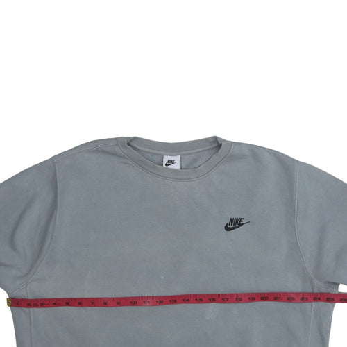 Nike Men's Grey Crew Neck Pullover Sweatshirt L Regular Fit