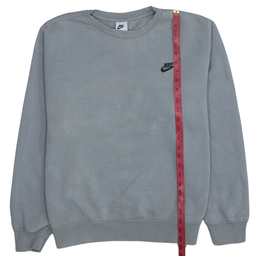 Nike Men's Grey Crew Neck Pullover Sweatshirt L Regular Fit