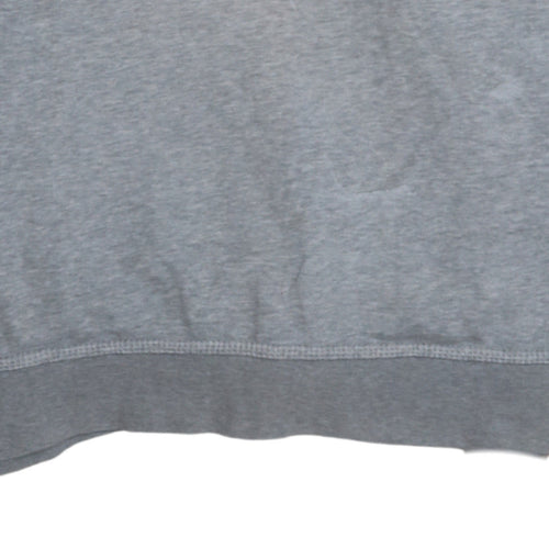 Nike Men's Grey Crew Neck Sweatshirt L Long Cotton Blend