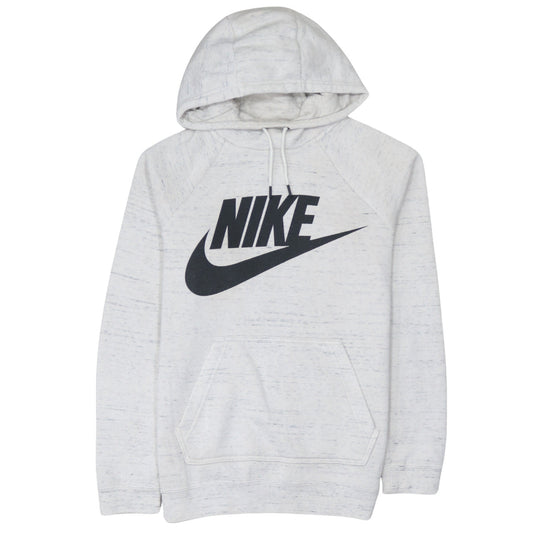 Nike Womens White XS Pullover Hoodie Sweatshirt with Logo Print