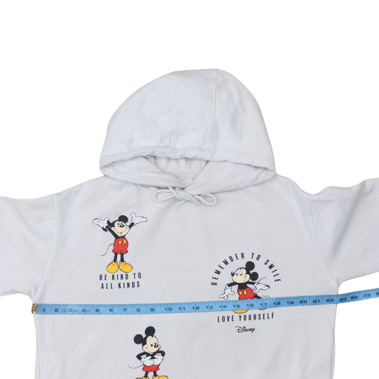 Disney Women's White Mickey Mouse Pullover Hoodie Size M