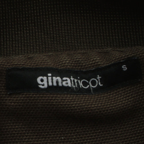 Gina Tricot Men’s Brown Cotton Blend Full Zip Bomber Jacket Size S