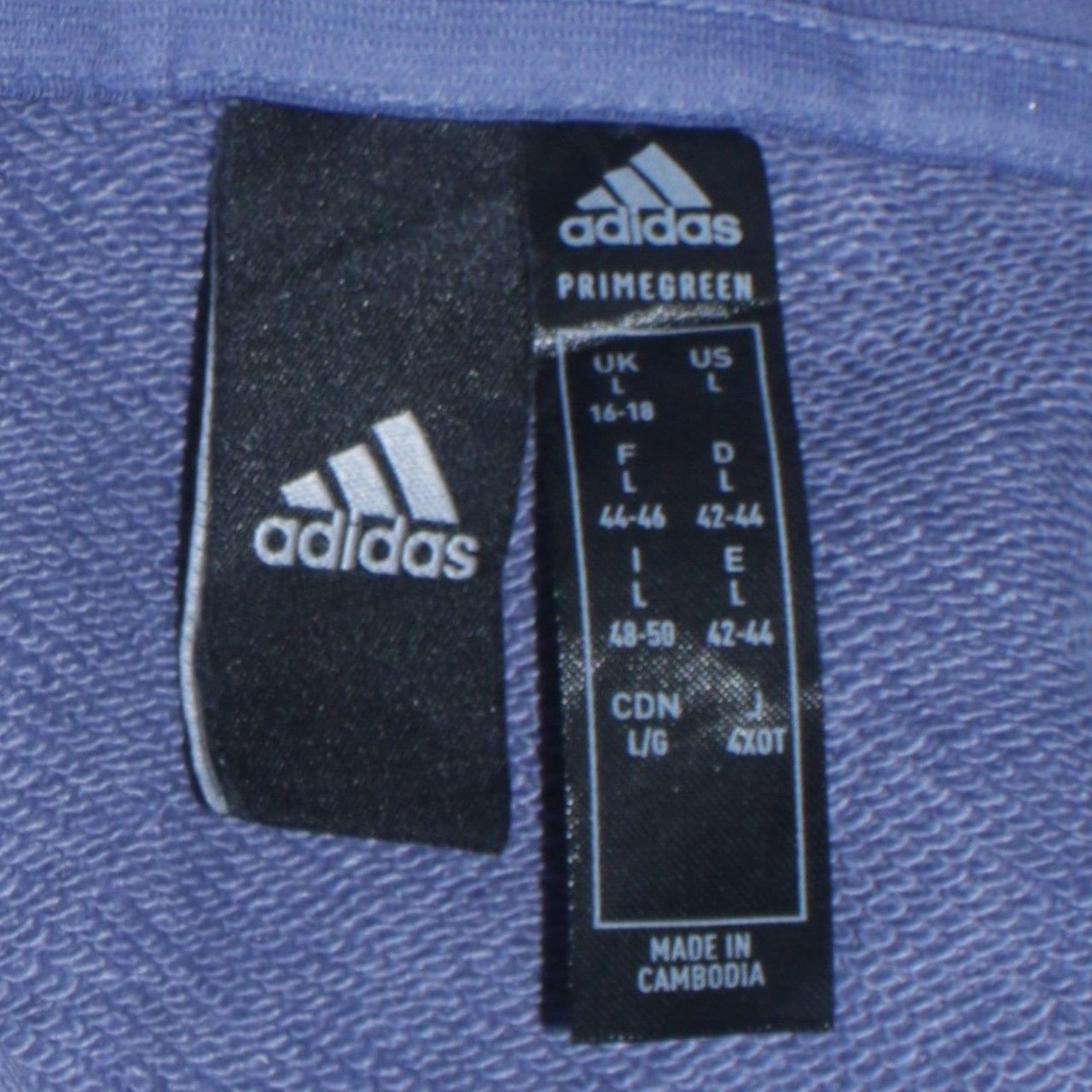 Adidas Women’s Blue Pullover Hoodie L Relaxed Fit Cotton Blend
