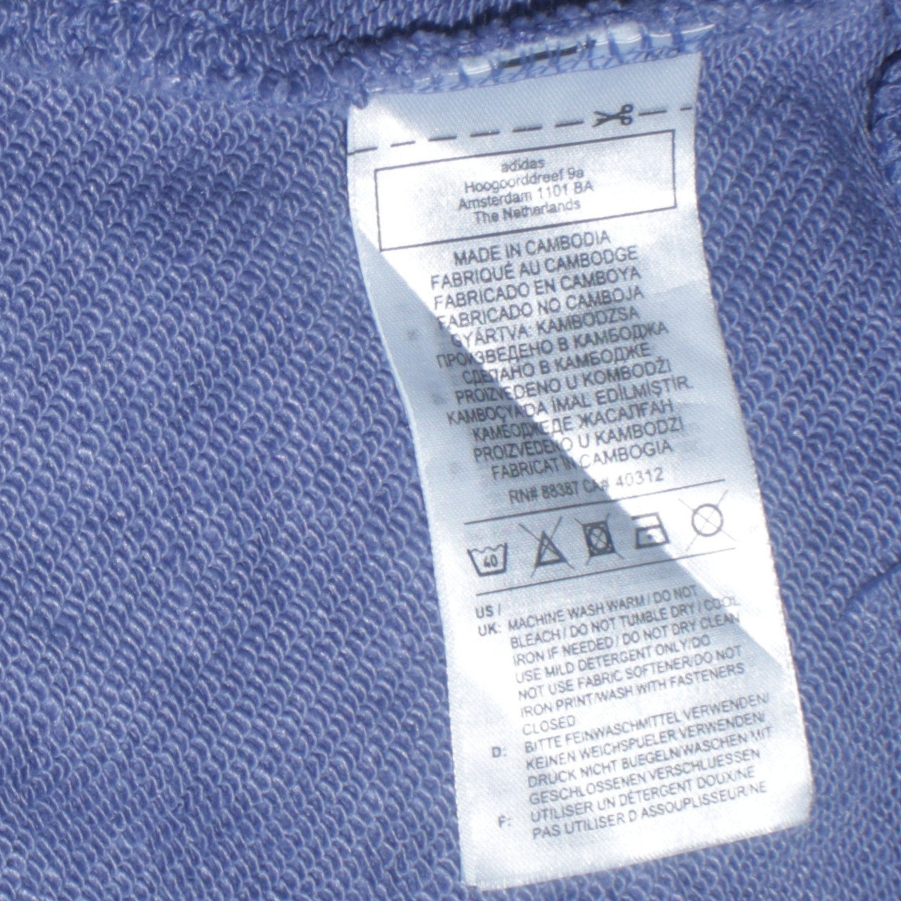 Adidas Women’s Blue Pullover Hoodie L Relaxed Fit Cotton Blend