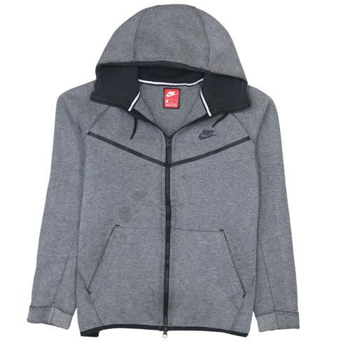 Nike Men’s Grey Full Zip Hoodie Sweatshirt Size S Sportswear