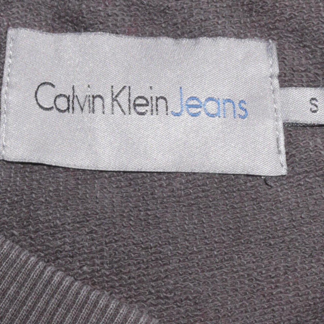 Calvin Klein Jeans Men's Grey Long Sleeve Logo T-Shirt Size S