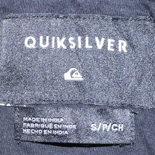 Quiksilver Men's Black Pullover Hoodie Small Surf Graphic