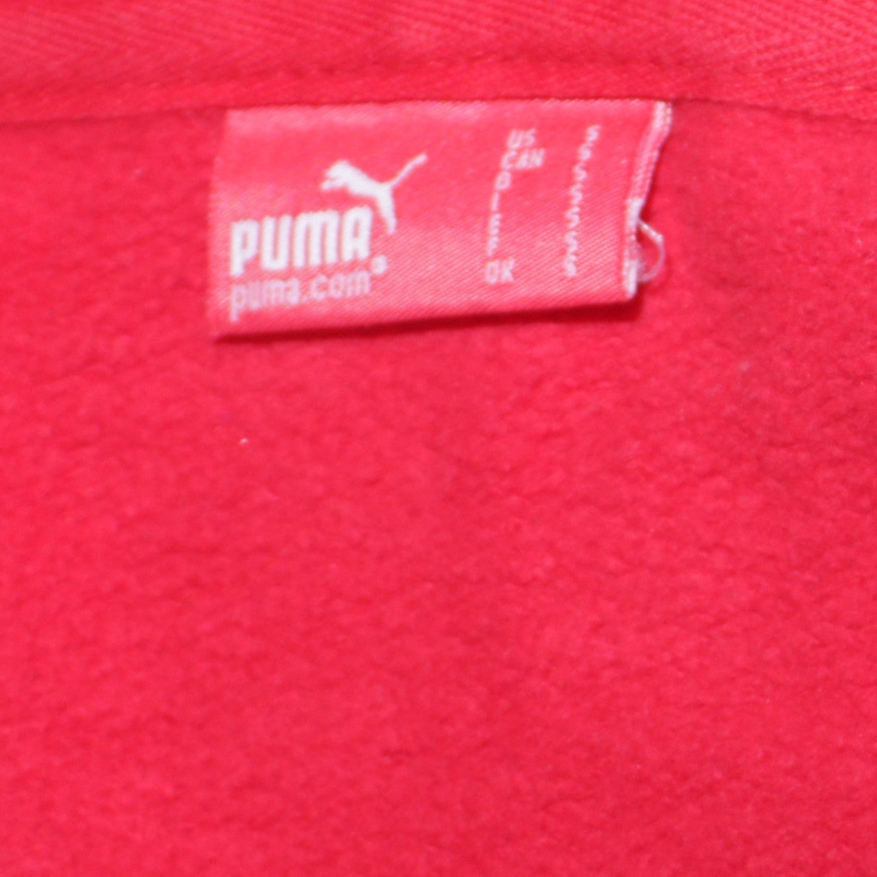 Puma Men’s Red Full Zip Hoodie Sweatshirt Size L Sports Fleece