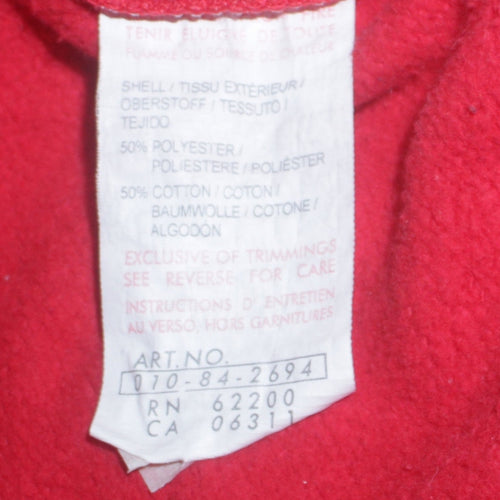 Puma Men’s Red Full Zip Hoodie Sweatshirt Size L Sports Fleece