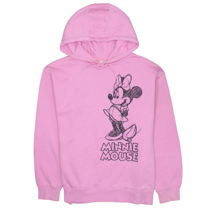 Primark Women Pink Minnie Mouse Hoodie Size 12 Hooded Pullover Sweatshirt