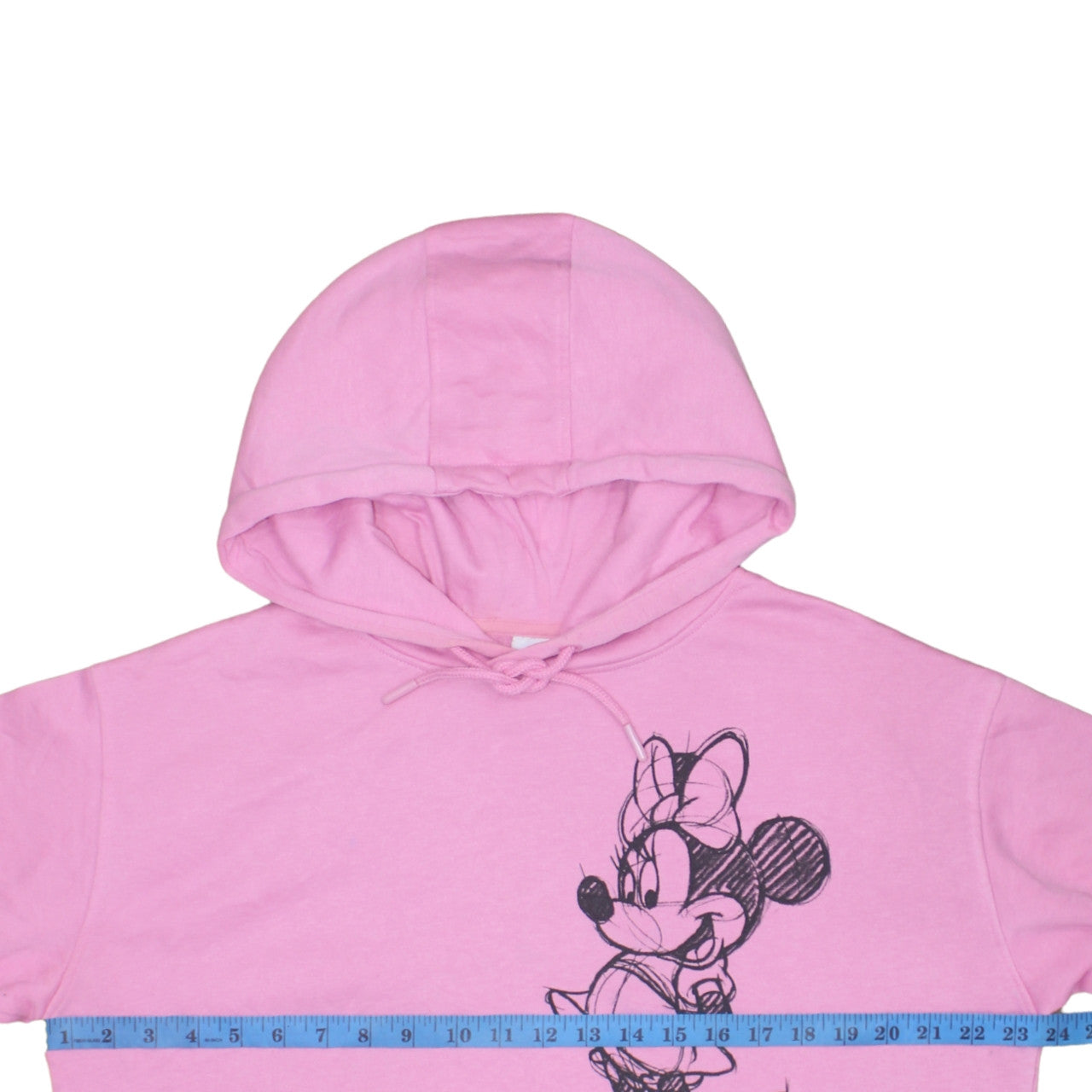 Primark Women Pink Minnie Mouse Hoodie Size 12 Hooded Pullover Sweatshirt
