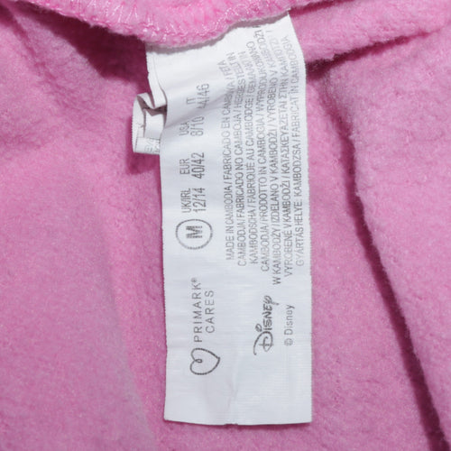 Primark Women Pink Minnie Mouse Hoodie Size 12 Hooded Pullover Sweatshirt