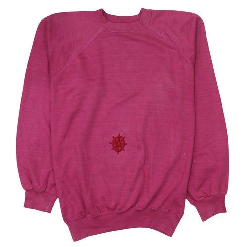 Champion Womens Pink Crew Neck Pullover Sweatshirt Size L