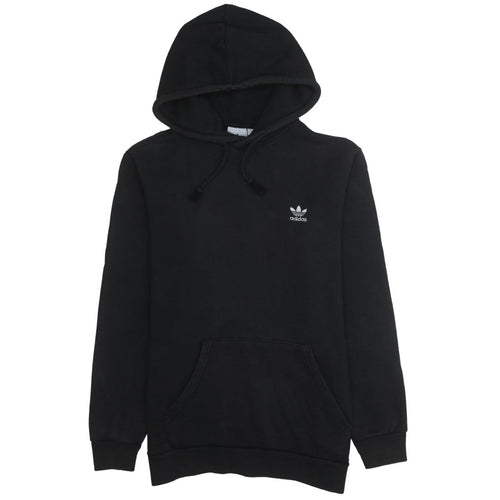 Adidas Men Black Pullover Hoodie Size M Sports Fleece Sweatshirt