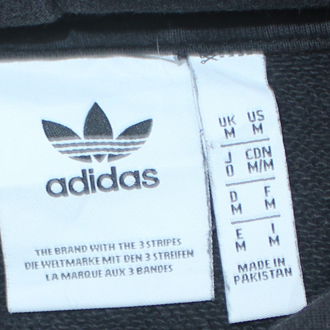 Adidas Men Black Pullover Hoodie Size M Sports Fleece Sweatshirt