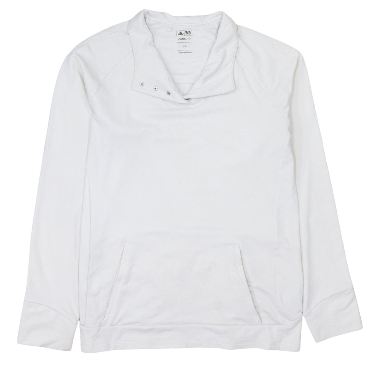 Adidas Men's White Climalite Golf Sweatshirt Size L Pullover Mock Neck