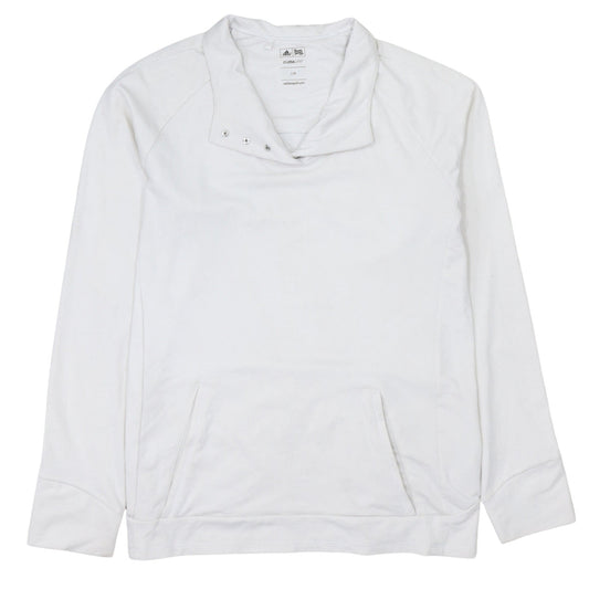 Adidas Men's White Climalite Golf Sweatshirt Size L Pullover Mock Neck