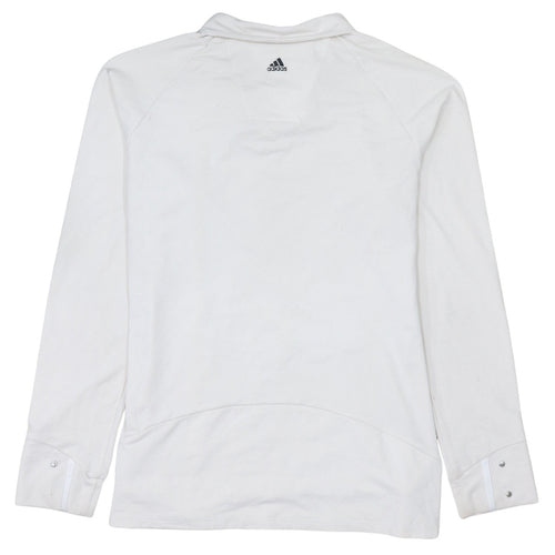 Adidas Men's White Climalite Golf Sweatshirt Size L Pullover Mock Neck