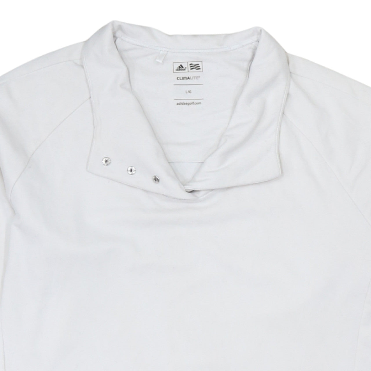 Adidas Men's White Climalite Golf Sweatshirt Size L Pullover Mock Neck