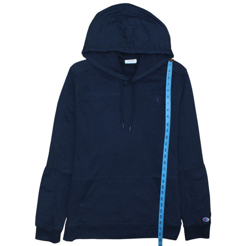 Champion Men Navy Blue Pullover Hoodie XL Cotton Blend