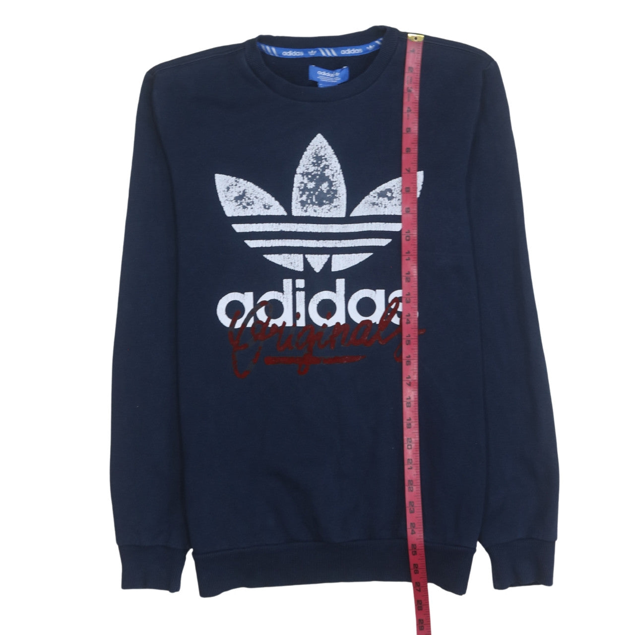 Adidas Originals Men's Blue Crew Neck Pullover Sweatshirt S