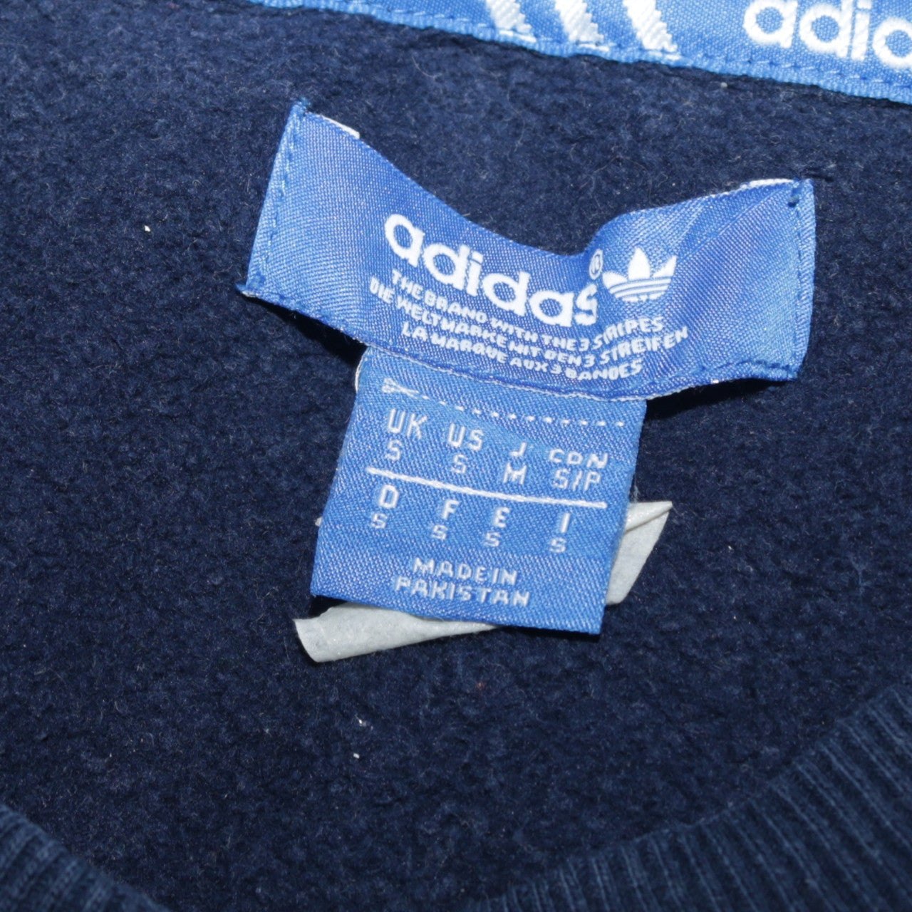 Adidas Originals Men's Blue Crew Neck Pullover Sweatshirt S