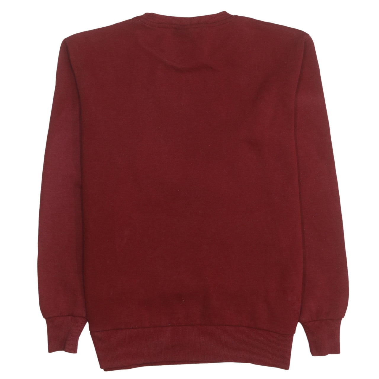 Ellesse Men Red Pullover Sweatshirt M Logo Crew Neck Zip Pockets