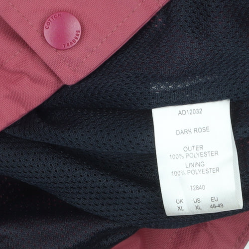 Cotton Traders Men's Dark Rose Hooded Parka Jacket XL