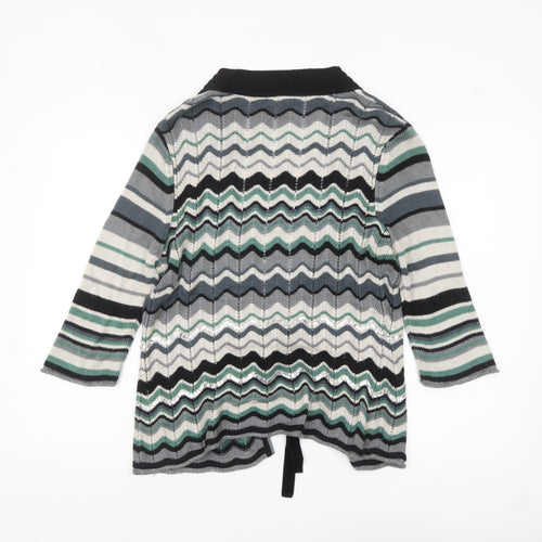Whistles Women’s Multicoloured Knit Tie Front Cardigan Size 12