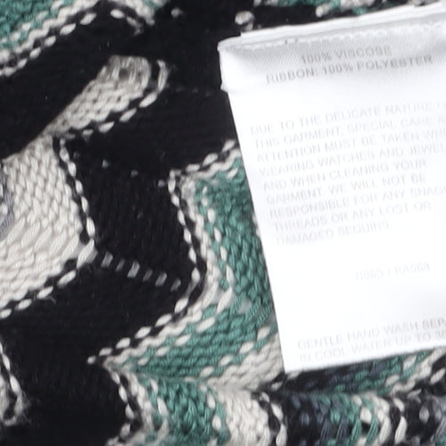 Whistles Women’s Multicoloured Knit Tie Front Cardigan Size 12