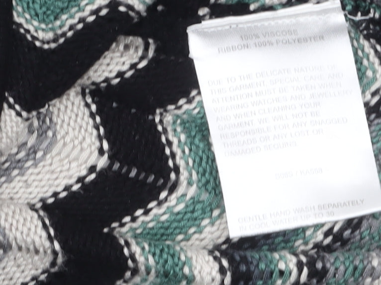 Whistles Women’s Multicoloured Knit Tie Front Cardigan Size 12