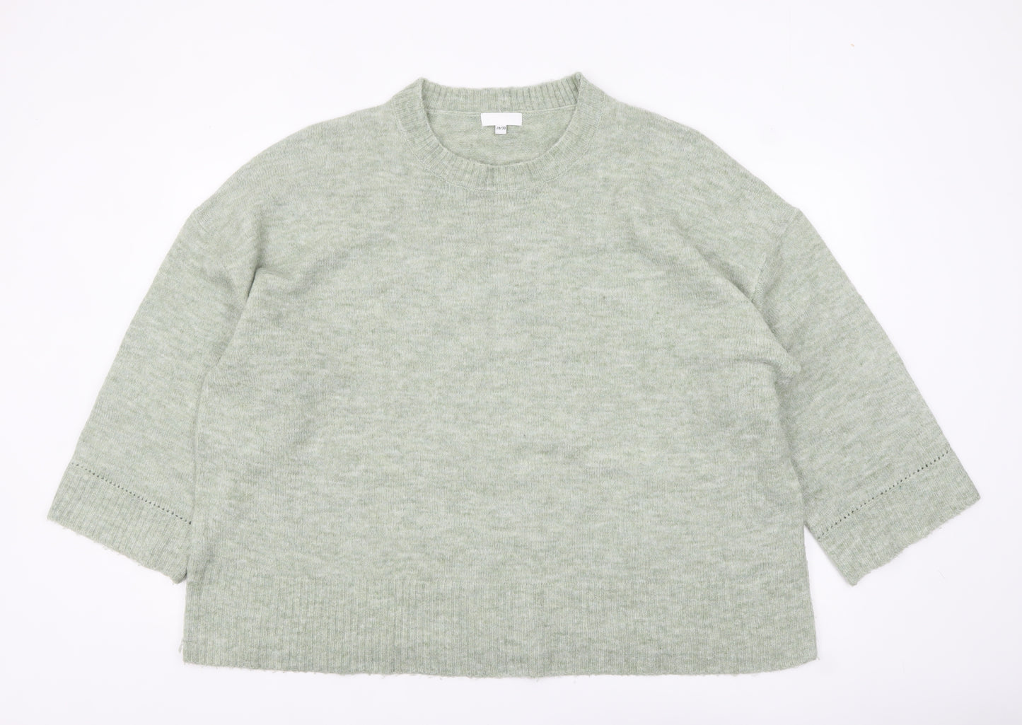 Simply Be Womens Green Plus Size 28/30 Crew Neck Knit Jumper