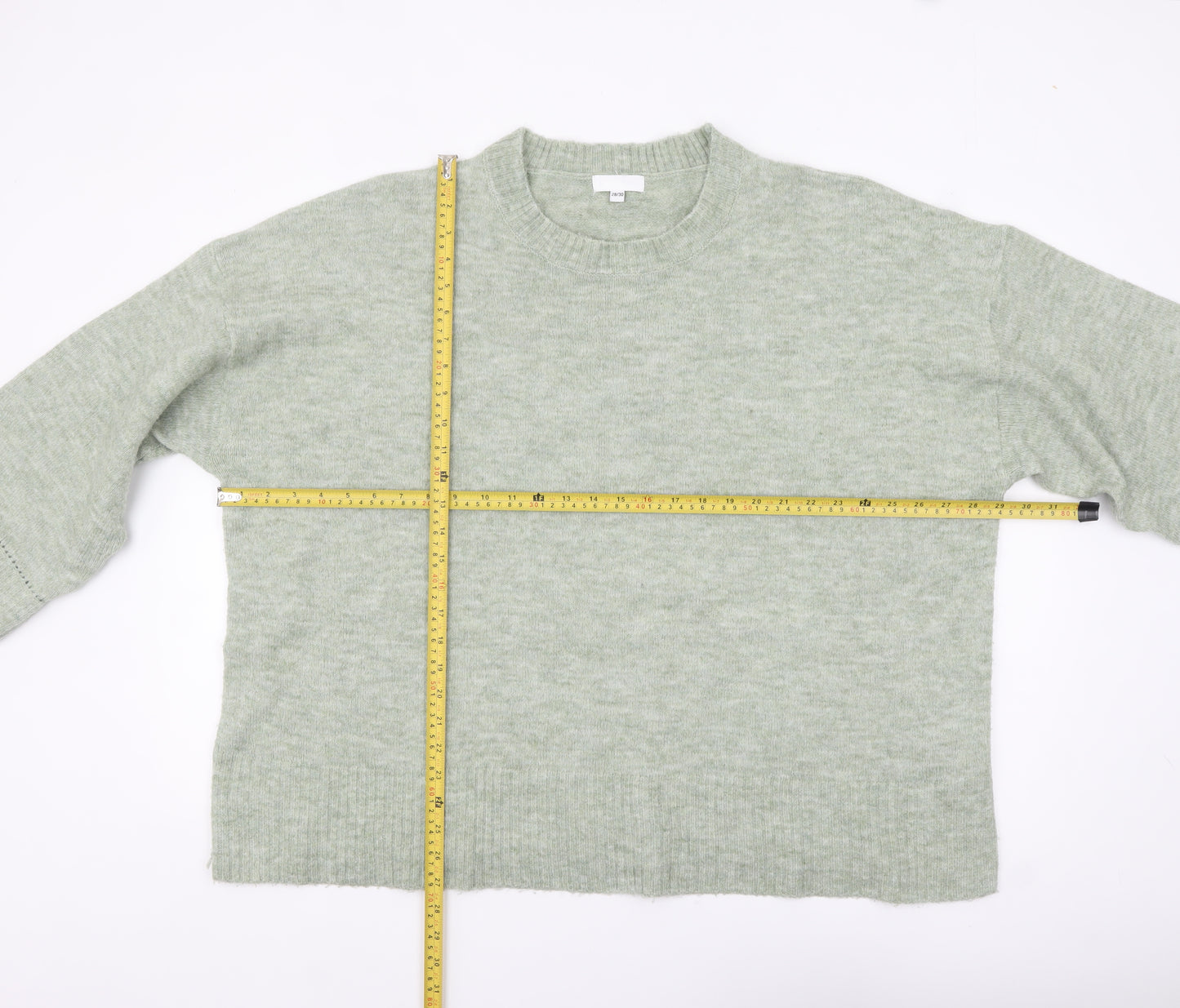 Simply Be Womens Green Plus Size 28/30 Crew Neck Knit Jumper