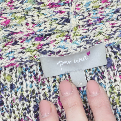Marks & Spencer Per Una Women's Multicoloured Knit Cardigan Size 14