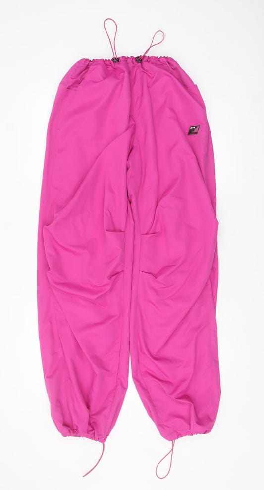 iets frans Womens Pink Cargo Drawstring Trousers Size M