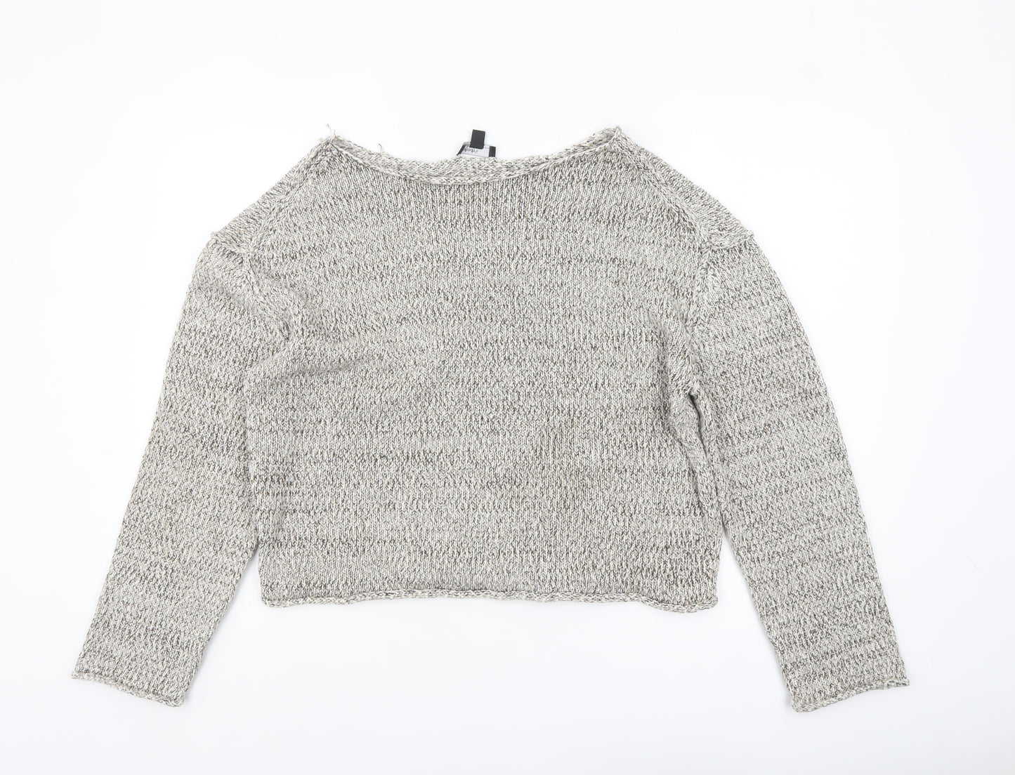 Nobody’s Child Women Beige Knit Chunky Pullover Jumper Size L