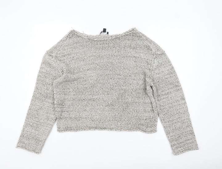 Nobody’s Child Women Beige Knit Chunky Pullover Jumper Size L