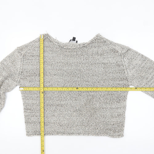 Nobody’s Child Women Beige Knit Chunky Pullover Jumper Size L