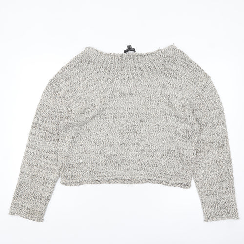 Nobody’s Child Women Beige Knit Chunky Pullover Jumper Size L