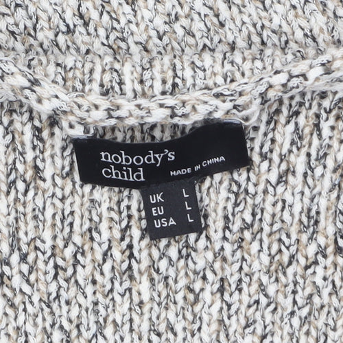 Nobody’s Child Women Beige Knit Chunky Pullover Jumper Size L