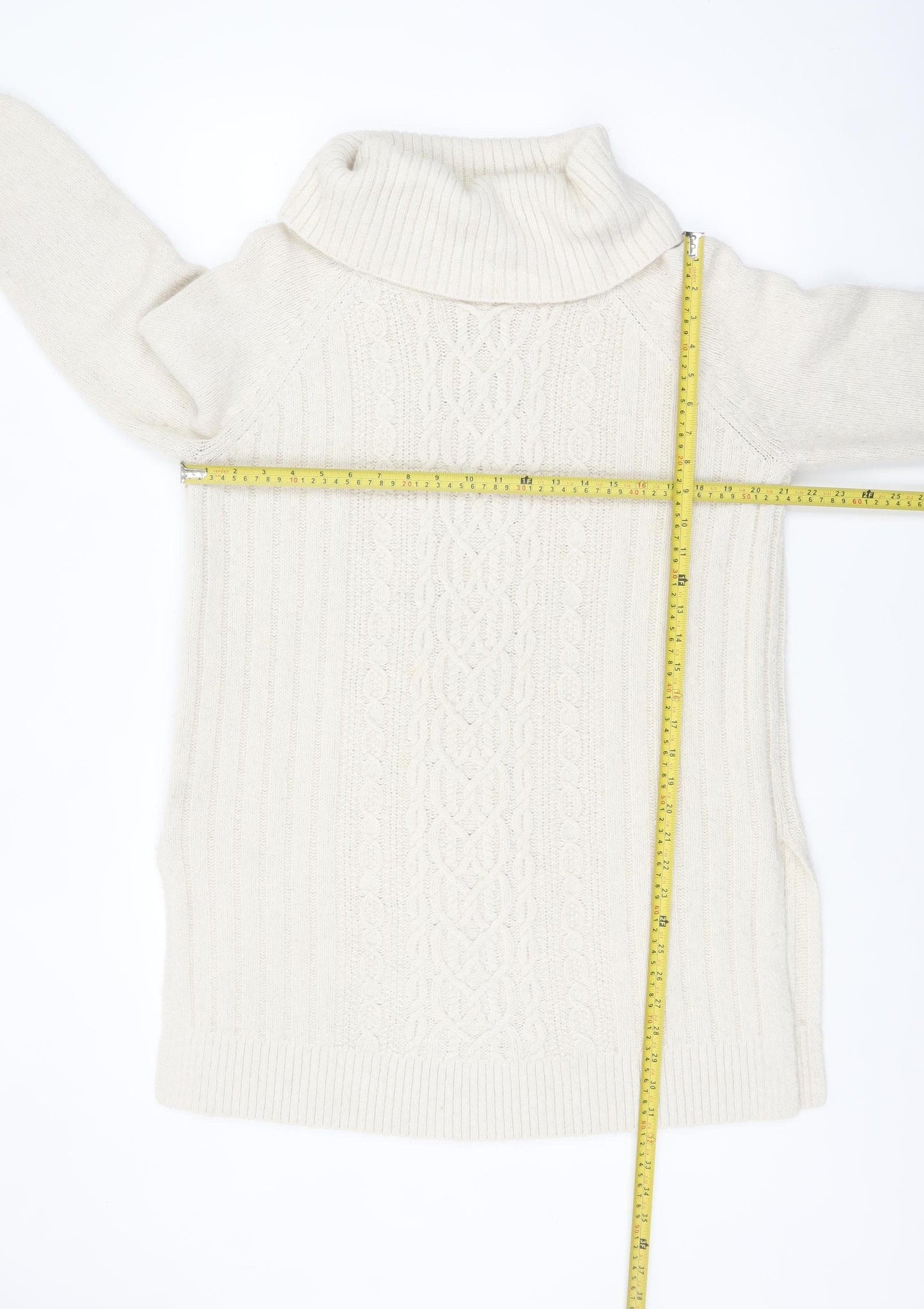 Marks and Spencer Womens Ivory Roll Neck Tunic Jumper Size 16