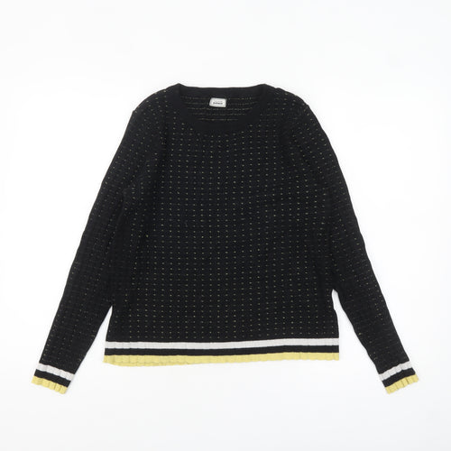 Pimkie Women's Black Knit Crew Neck Pullover Jumper M
